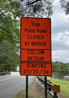 Trap Pond Spillway Repairs Underway
