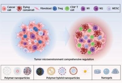 Polymeric nanomedicines reprogram the tumor microenvironment to turn cold tumors hot