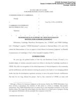 CWDI Memorandum of Support