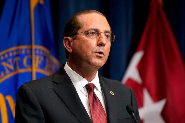 HHS Secretary Alex Azar Condemns Capitol Riot in Resignation Letter