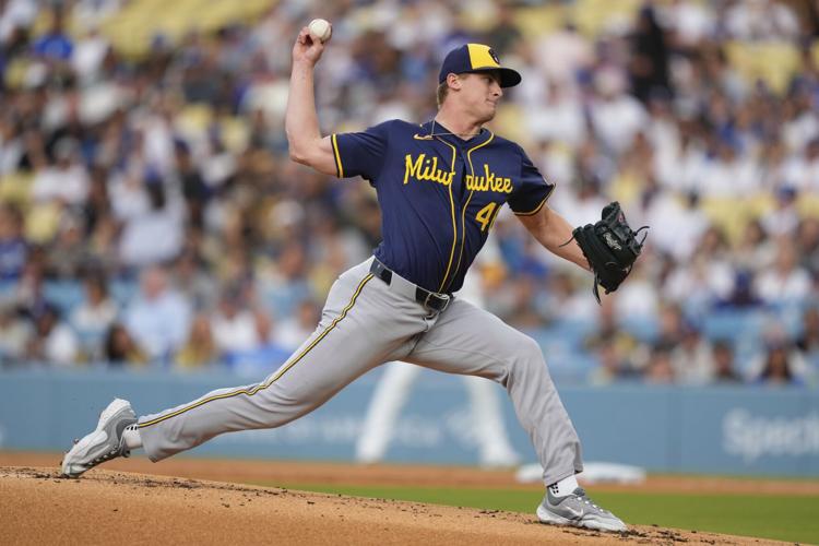 Brewers Dodgers Baseball