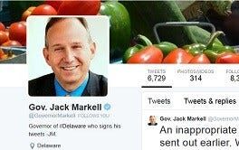 Del. Governor's Tweet Links to Suggestive Photo