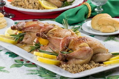 Lemon Rosemary Cornish Hens