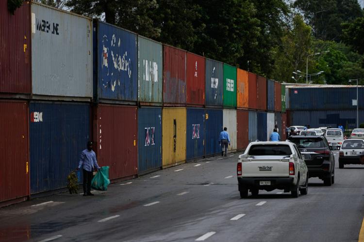 Pakistan Protests Containers