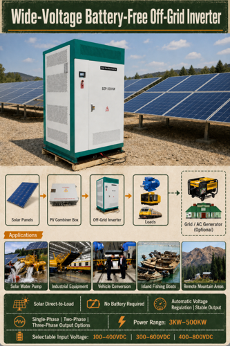 Off-Grid Inverters Enable Direct PV-to-Load Powering Without Energy Storage for Remote Areas