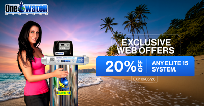 One Water Systems Announces 20% Web Offer on ELITE 15 Water Filtration System