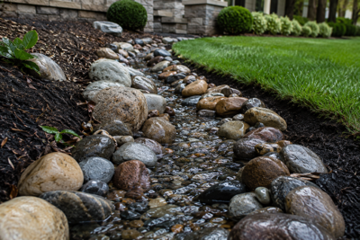 Summer Drainage Concerns Put Artistic Landscape Features In Focus