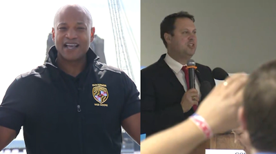 Governor Wes Moore (D) and Dan Cox (R).