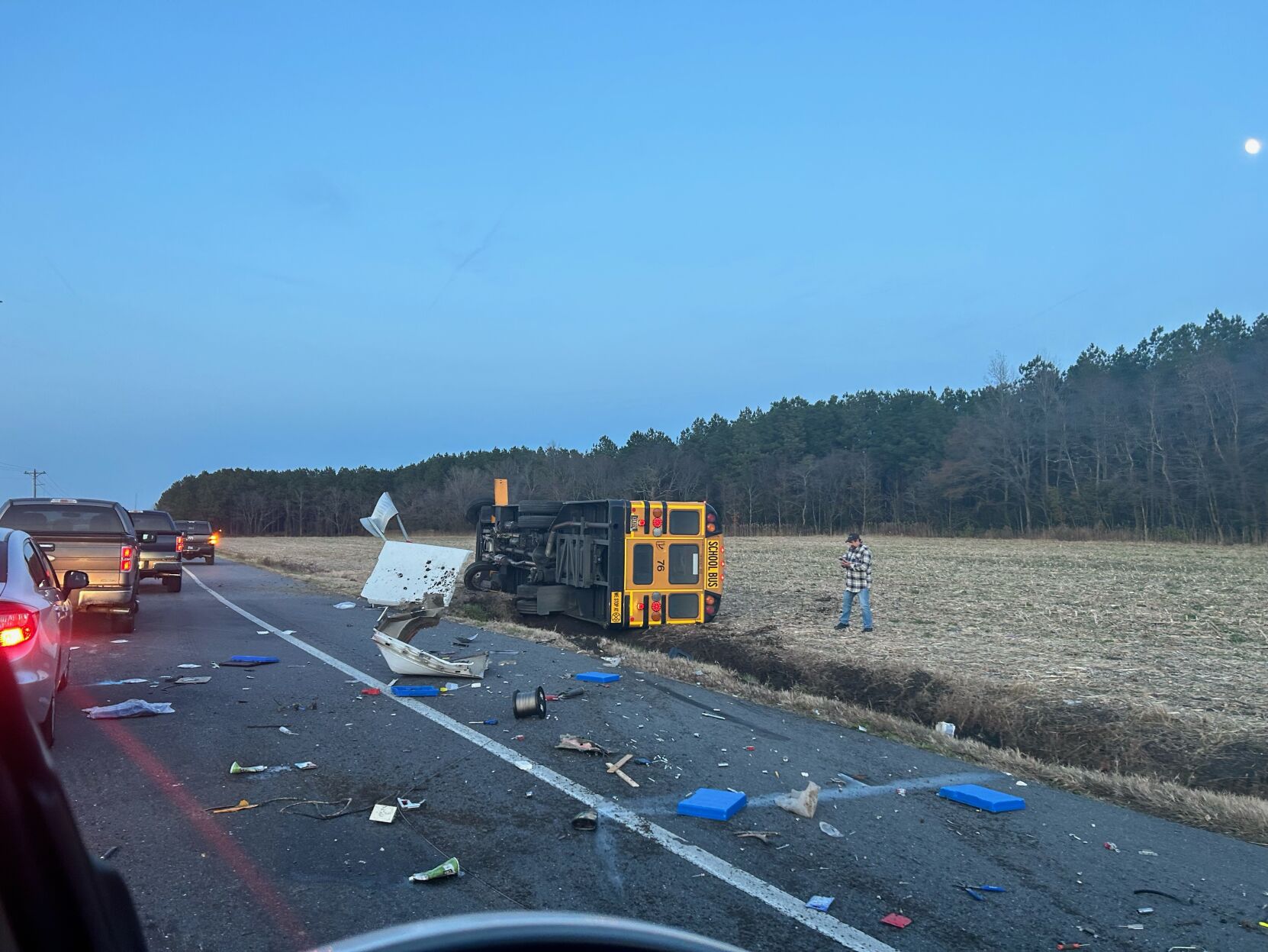 School Bus Flips Over Following Millsboro Crash | Latest News | Wboc.com