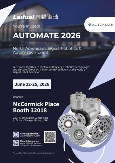 Laifual Drive to Exhibit Precision Motion Control Solutions at Automate 2026, North America's Largest Robotics Event