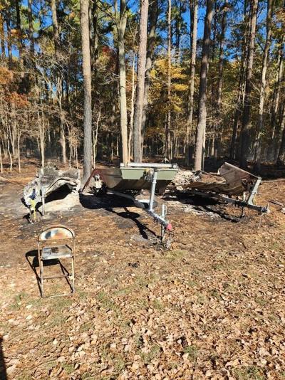 Taylors Island Boat Fire