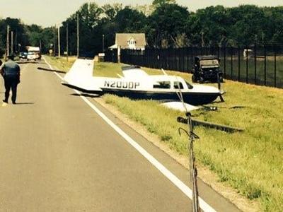 Plane Lands on Road Near Sussex County Airport