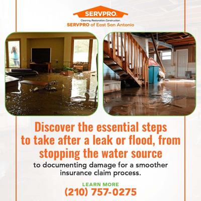 SERVPRO of East San Antonio releases water damage emergency response guide