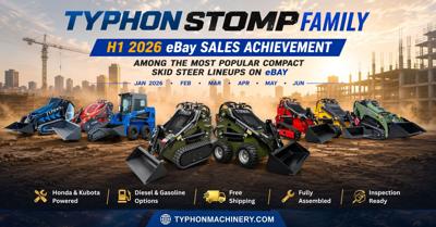 TYPHON STOMP Series Ranks As Most Popular Compact Skid Steer Lineup on eBay in H1 2026, Reflecting Strong Market Demand