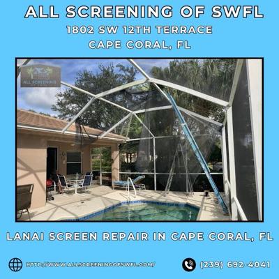 All Screening of SWFL Cements Its Reputation as Cape Coral’s Premier Lanai Screen Repair Company With Unmatched Local Expertise and Five-Star Customer Service
