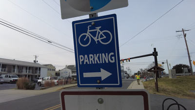Bike Parking Sign in Lewes