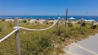 Rope and Pole Barriers on Dewey Beach