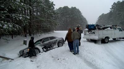Snow Storm Causes Accident