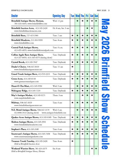 Brimfield Antique Flea Market 2026 Planning Guide Goes Live Before May 12