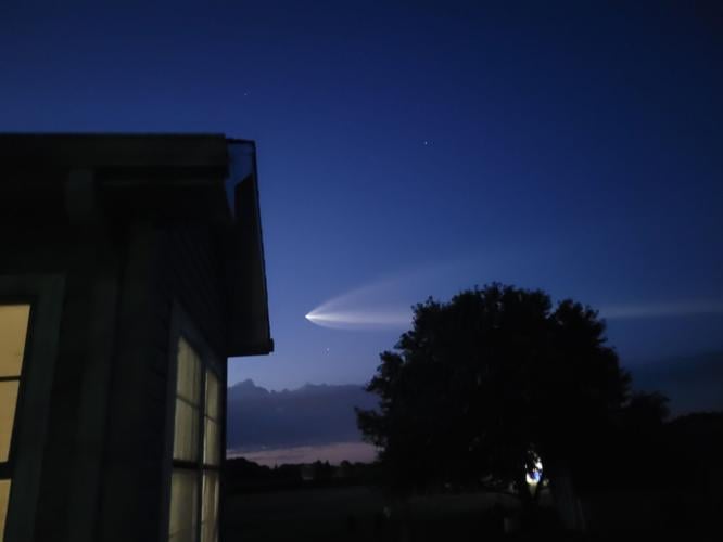 Falcon 9 over Bridgeville