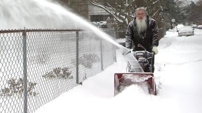 People Digging Out from Piles of Snow in Salisbury