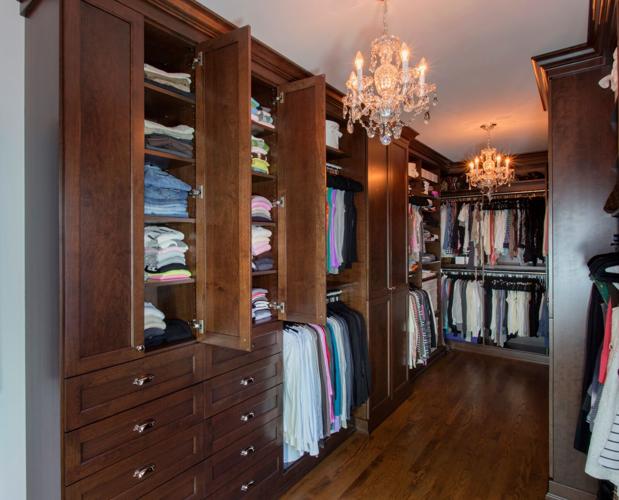 All Wood Stained Closet