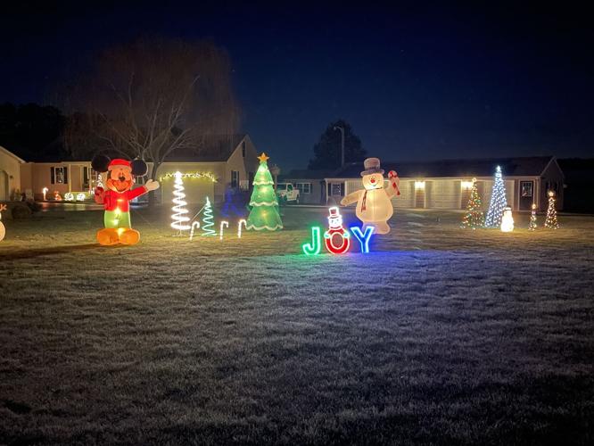 Brent White's outdoor Christmas decor in Pittsville, Md.