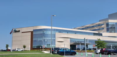 Outside the Bayhealth hospital campus in Milford, Del.