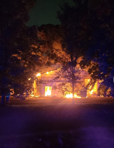 fire at Red Sun Custom Apparel