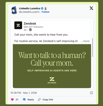 SparrowDesk Responds to Zendesk's "Call Your Mom" Campaign with a Human-First Stand