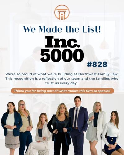 Northwest Family Law, P.S. Ranked No. 828 on the 2026 Inc. 5000 List of America’s Fastest-Growing Private Companies