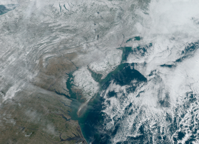 Satellite image Febr. 1, 2022 at midday.
