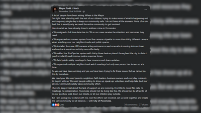 Mayor Nock Facebook Post