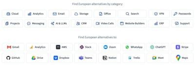 European Purpose maps European alternatives to US tech - and publishes the rule for what counts