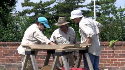 Archaeologists digging in Lewes