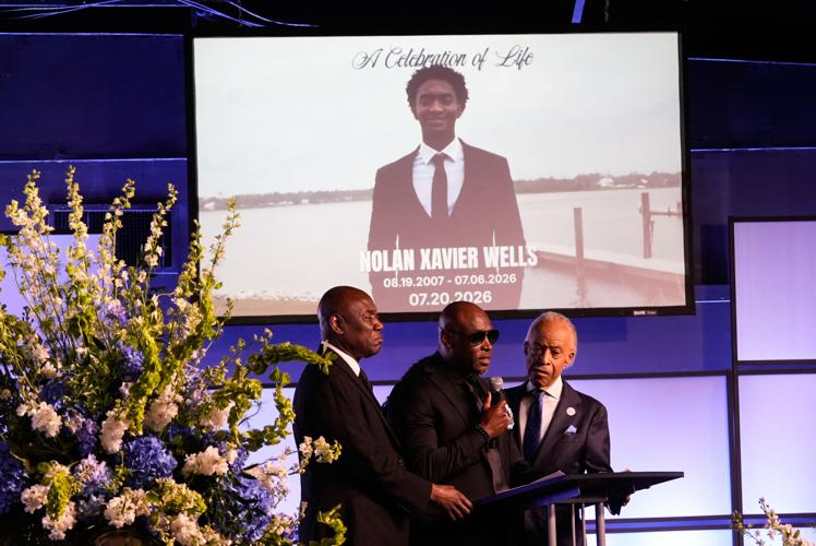 APTOPIX Nolan Wells Funeral