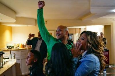 Wes Moore reacts