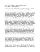 City of Milford Statement on Eminent Domain