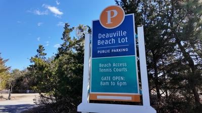 Deauville Beach Parking Lot Sign