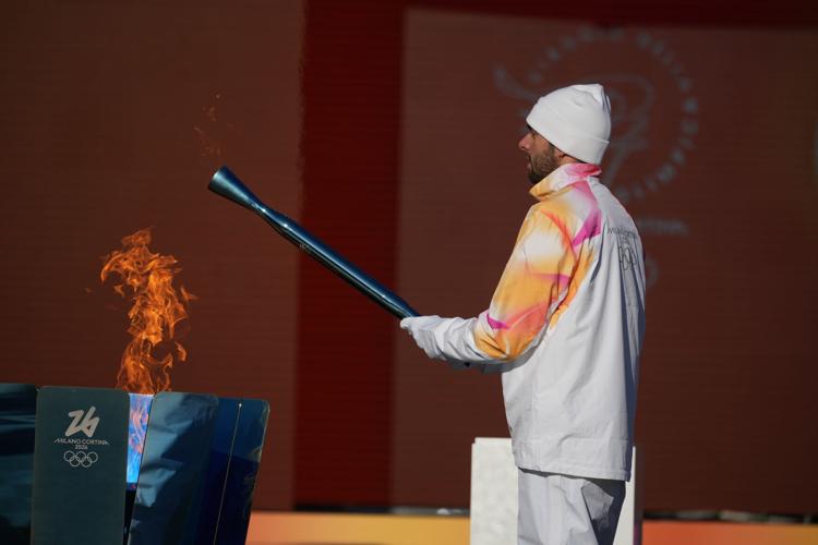 Italy Olympics Milan Cortina Flame