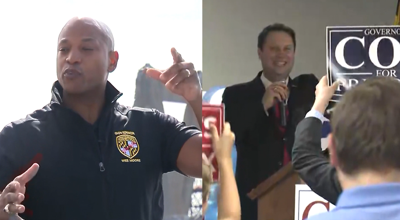 Maryland Governor Wes Moore (left) and Republican challenger Dan Cox (right). (WBOC)