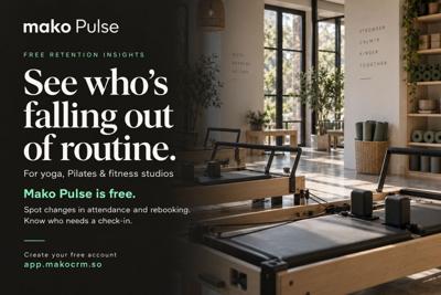 Mako Offers Free Member Retention Software for Yoga, Pilates and Fitness Studios