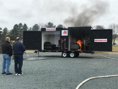 Fire Demonstration Highlights Importance of Home Sprinkler Systems