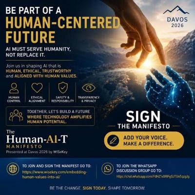 WISeKey Expands the Global HUMAN-AI-T Into a Global Movement Following Davos 2026 Launch, Calling for Ethical and Human-Governed AI
