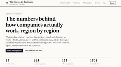 Independent Research Institute The Knowledge Engineers Publishes Market Data on Business Technology