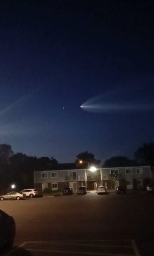 Falcon 9 over Cambridge
