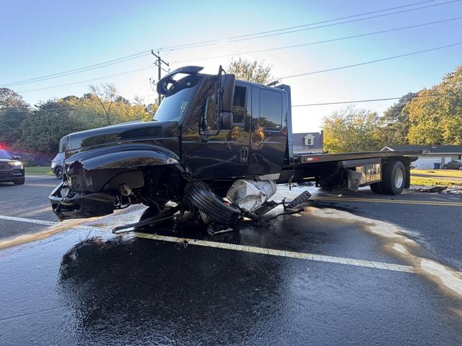 Truck crashed in the middle of Bi-State Boulevard in Delmar 10/20. 
