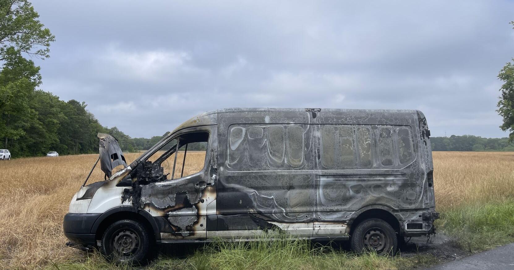 Abandoned Van Set on Fire in Berlin