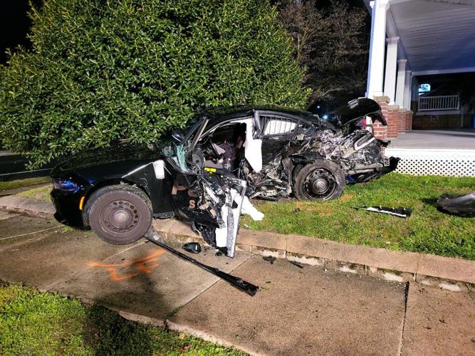 Damaged Smyrna police car