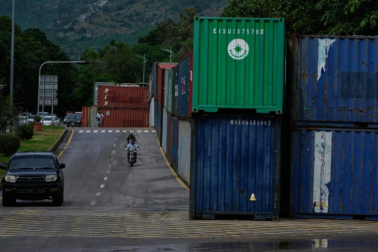 Pakistan Protests Containers